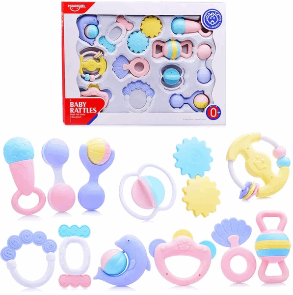 Մանկական շխկշխկան խաղալիքների հավաքածու 12 կտ | Huanger